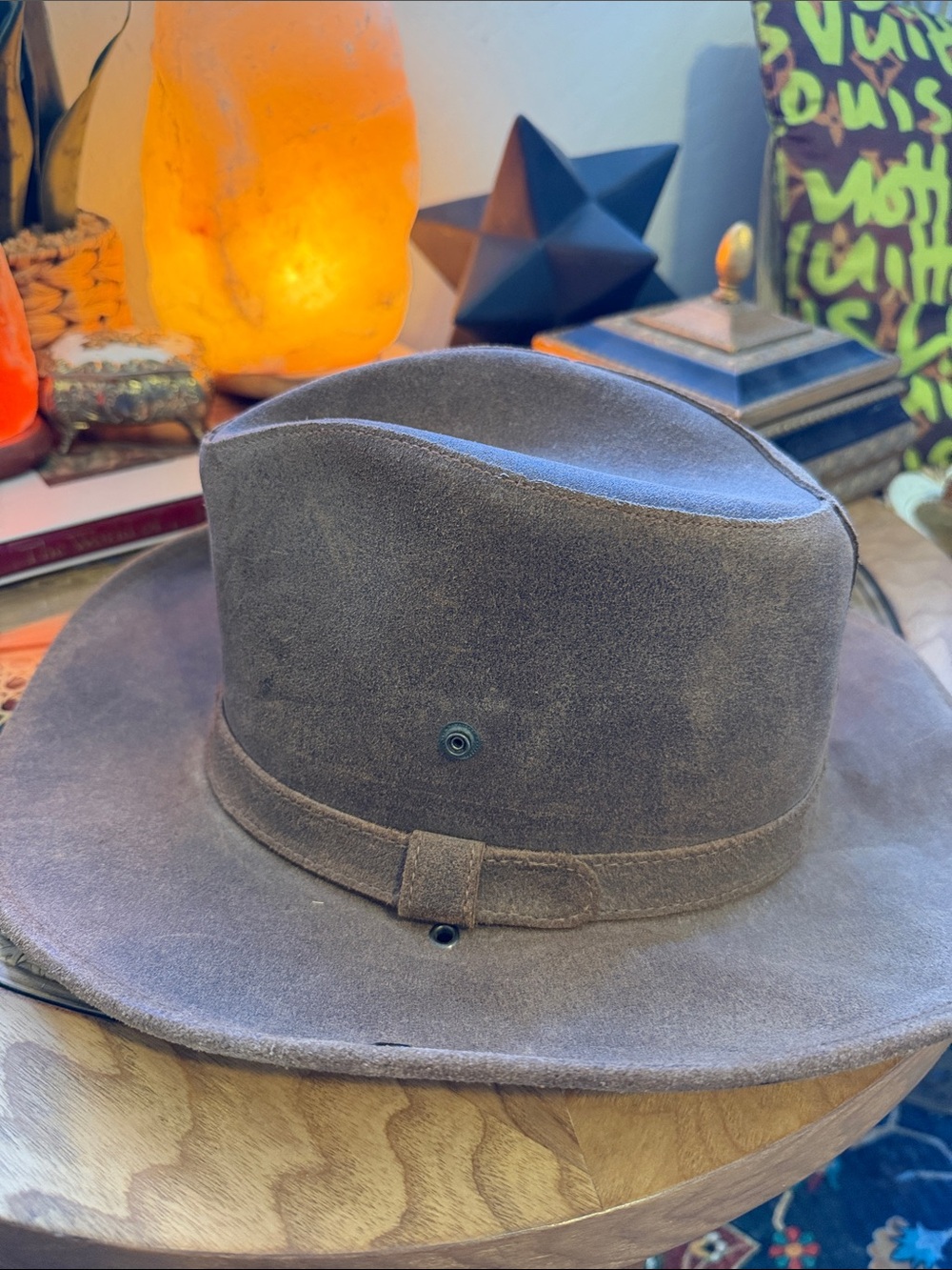 Minnetonka Brown Suede Men's Western Cowboy Hat - Picture 9 of 9